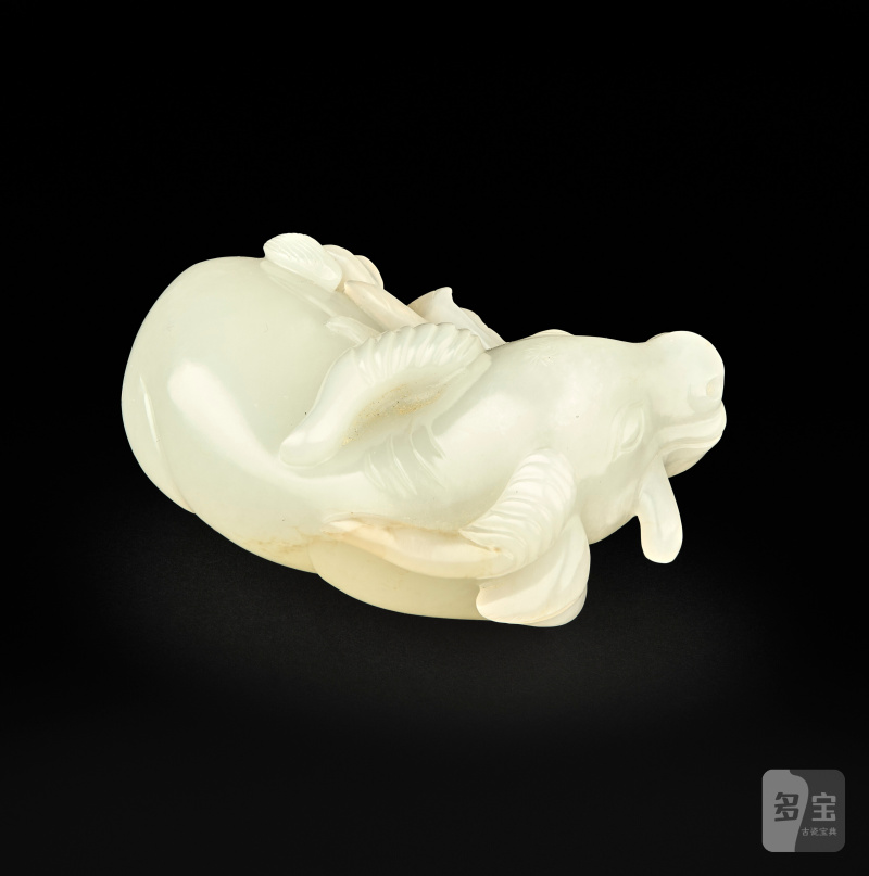 PETIT BUFFLE EN JADE BLANC  CHINE, DYNASTIE QING (1644-1911) - 图3